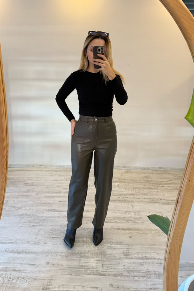 Termal Suni Deri Pantolon