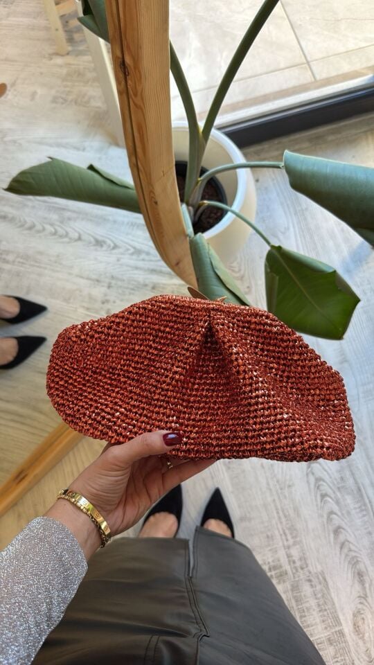 El Örgüsü Portföy Çanta/Rose