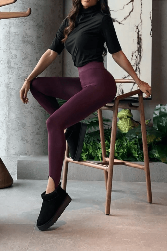 Lastik Detaylı Scuba Kumaş Tayt