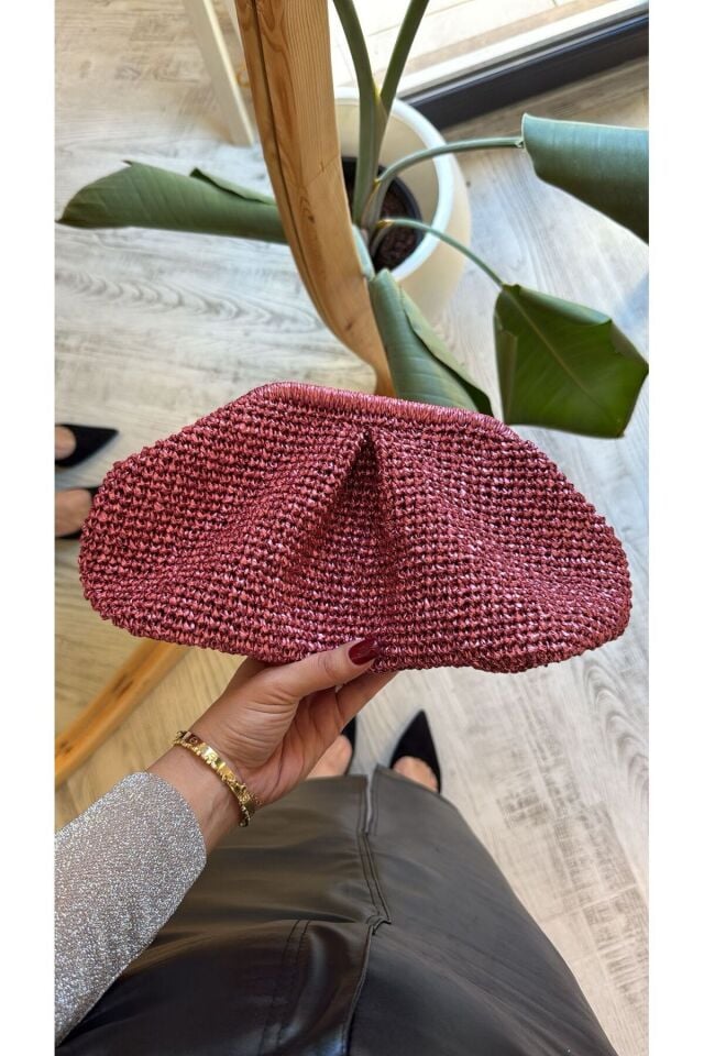 Pembe El Örgüsü Portföy Çanta